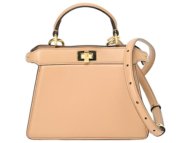 Fendi Peekaboo Beige Pony-style calfskin  ref.1377725