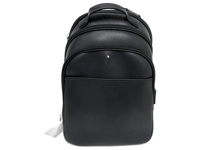 NEW MONTBLANC BACKPACK IN BLACK SARTORIAL LEATHER NEW BLACK LEATHER BACKPACK  ref.1377810
