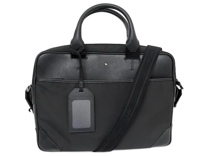 NEW MONTBLANC LARGE SET DOCUMENT HOLDER IN SARTORIAL LEATHER 116791 BRIEFCASE Black  ref.1377812