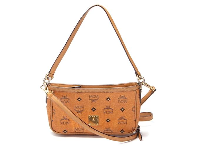 MCM Visetos Bolso de hombro Bolso de cuero en buen estado  ref.1377849