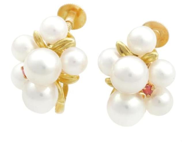 & Other Stories 18k Gold Pearl Cluster Earrings in Excellent Condition Golden Metal  ref.1377881