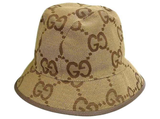 Gucci Jumbo GG Canvas Bucket Hat Canvas Hats 681256 in Excellent condition Cloth  ref.1377889