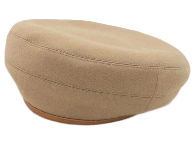 Hermès Hermes Cashmere & Leather Beret Hat Leather Hats in Good condition  ref.1377890