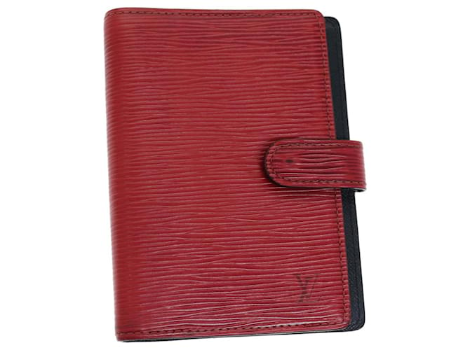 LOUIS VUITTON Epi Agenda PM Day Planner Copertina Rossa R20057 LV Auth 74045 Rosso Pelle  ref.1377954