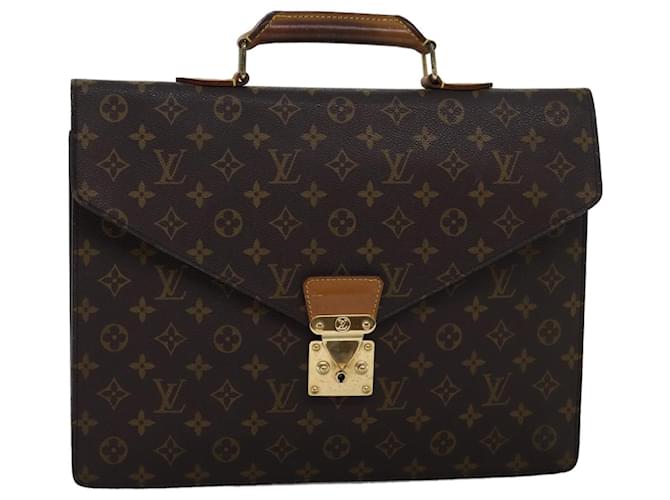 LOUIS VUITTON Monogram Serviette Conseiller Maletín M53331 LV Auth ep4081 Monograma Lienzo  ref.1378001