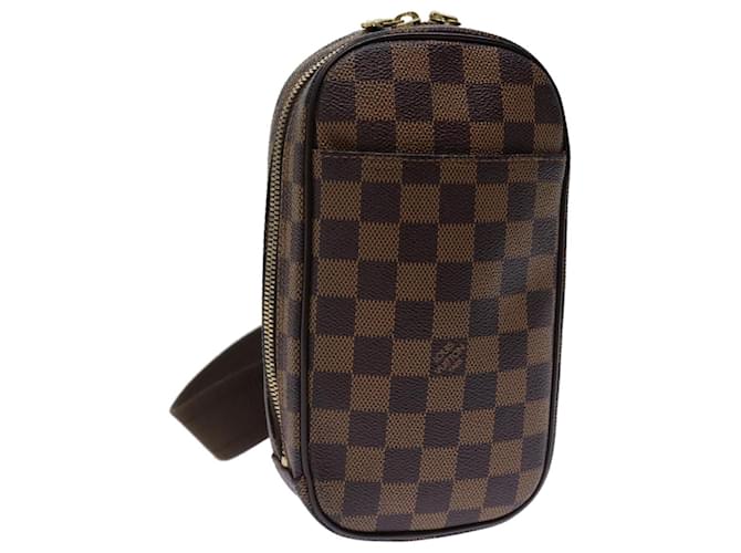 Bolso de hombro LOUIS VUITTON Damier Ebene Pochette Gange N48048 LV Auth fm3403  ref.1378006