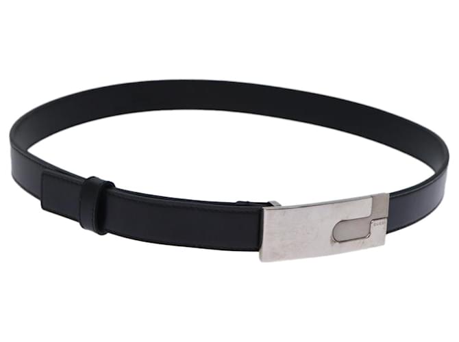 GUCCI Ceinture Cuir 26.8""-28.7"" Noir Auth ti1657  ref.1378017