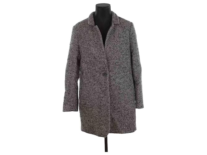 Maje Wool coat Grey  ref.1378074