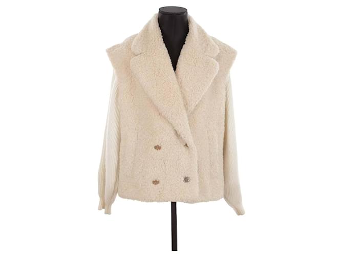 Maje Giacca beige Poliestere  ref.1378075