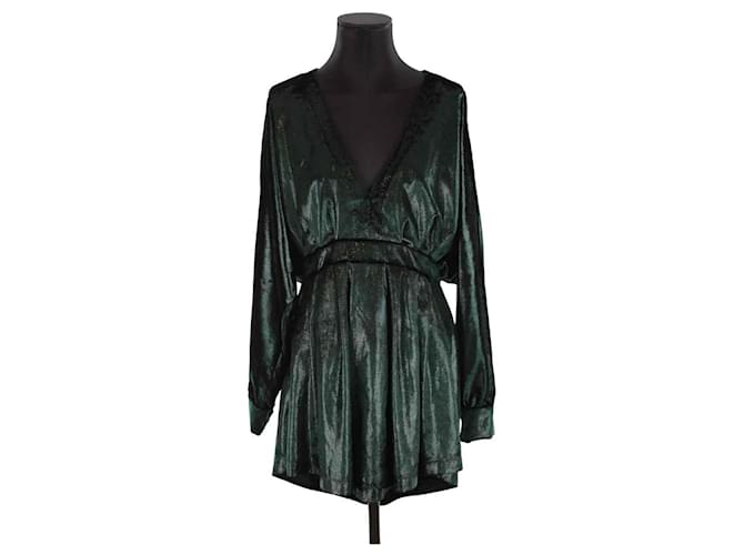 Balmain Robe vert Polyester  ref.1378080