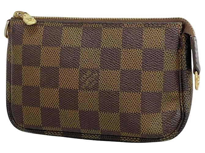 Louis Vuitton Mini Pochette Accessoires Brown Cloth  ref.1378292