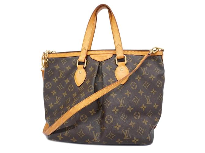 Louis Vuitton Palermo PM Castaño Lienzo  ref.1378304