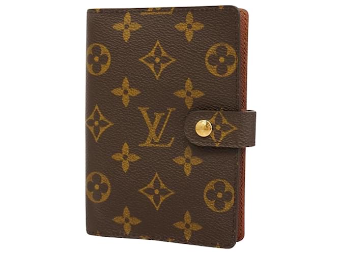 Louis Vuitton Agenda Cover Marrone Tela  ref.1378365