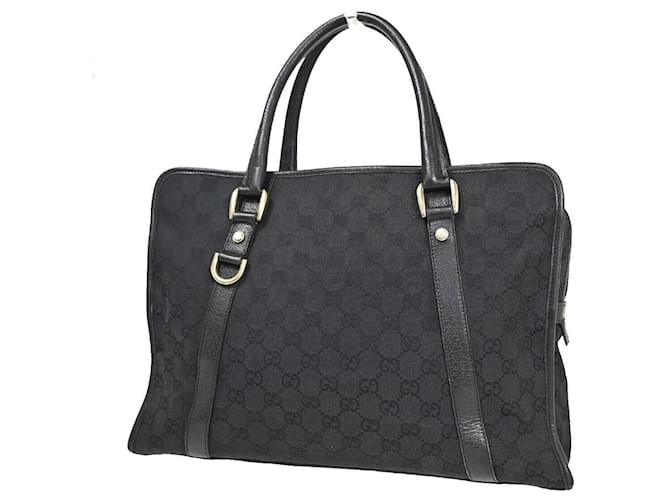 Gucci GG Canvas Preto Lona  ref.1378392