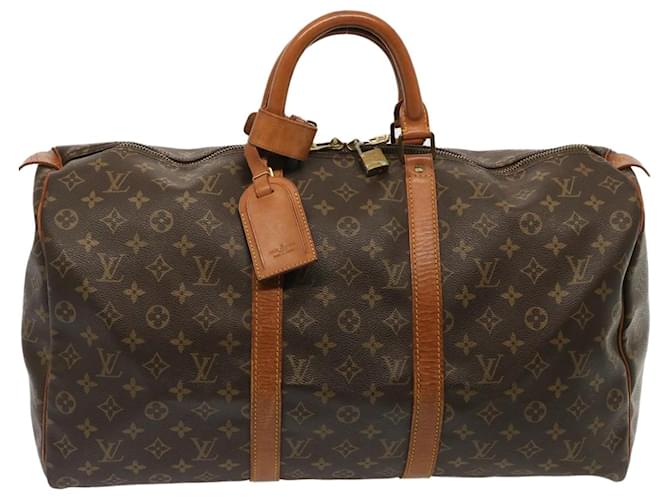 Louis Vuitton Keepall 50 Brown Cloth  ref.1378518