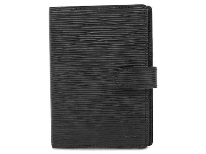 Louis Vuitton Agenda Cover Nero Pelle  ref.1378543