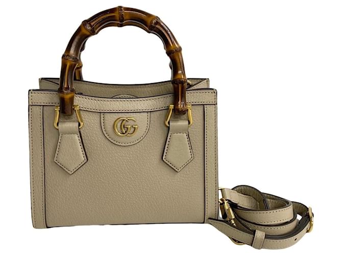 Gucci Bamboo Beige Leather  ref.1378585