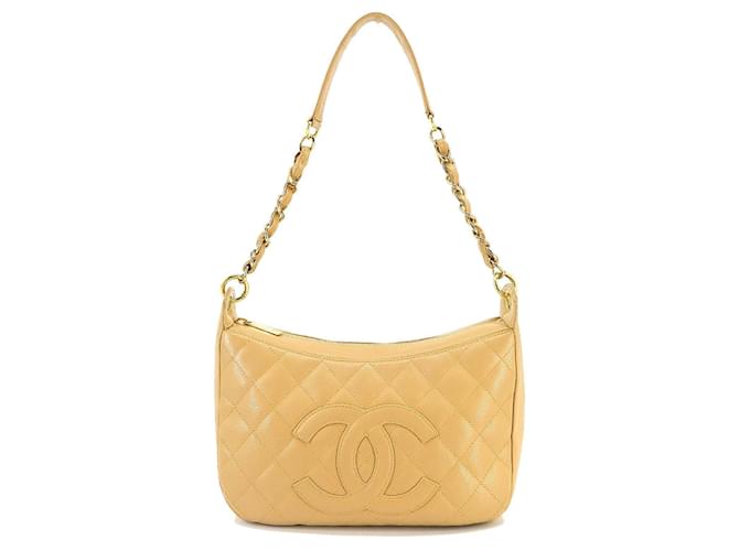 Chanel Cambon Beige Leder  ref.1378600