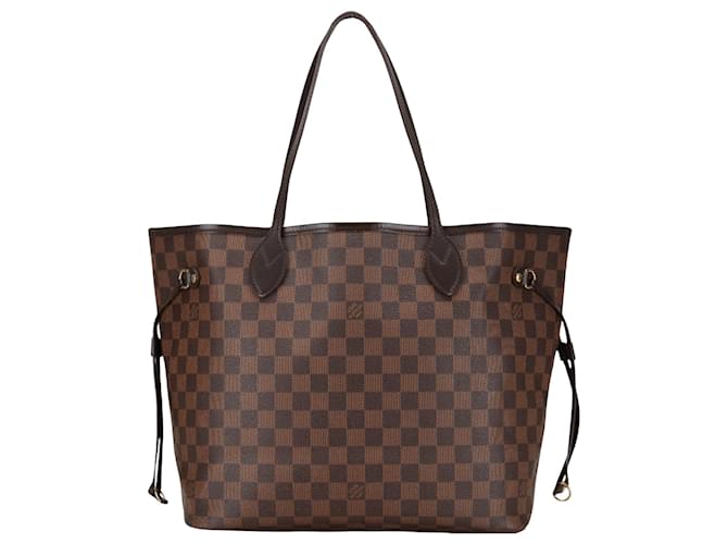 Louis Vuitton Neverfull MM Braun Leinwand  ref.1378687