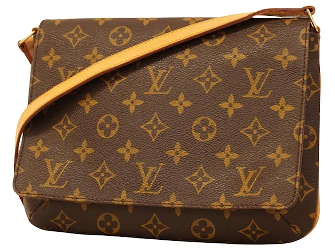 Louis Vuitton Musette Tango Brown Cloth  ref.1378715