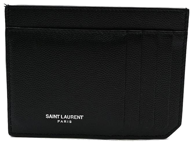 Saint Laurent Porte-cartes Black Leather  ref.1378731