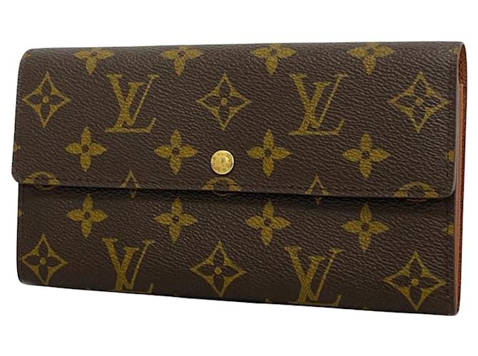 Louis Vuitton Portefeuille Sarah Toile Marron  ref.1378752