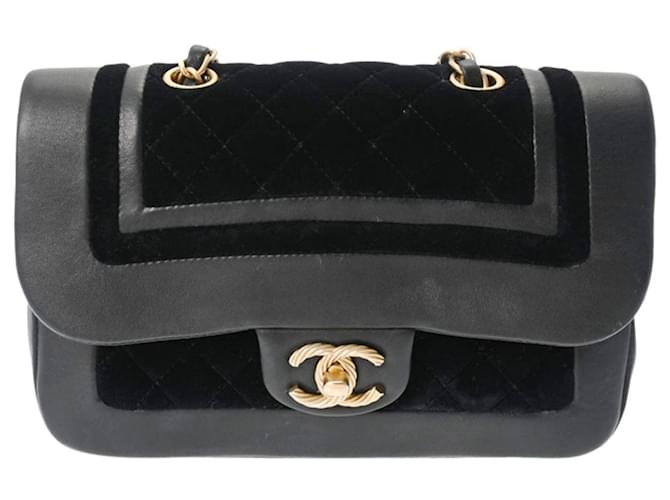 Classique Chanel Timeless Suede Noir  ref.1378757