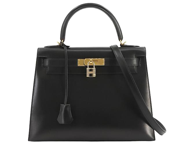 Hermès Hermes Kelly Negro Cuero  ref.1378766