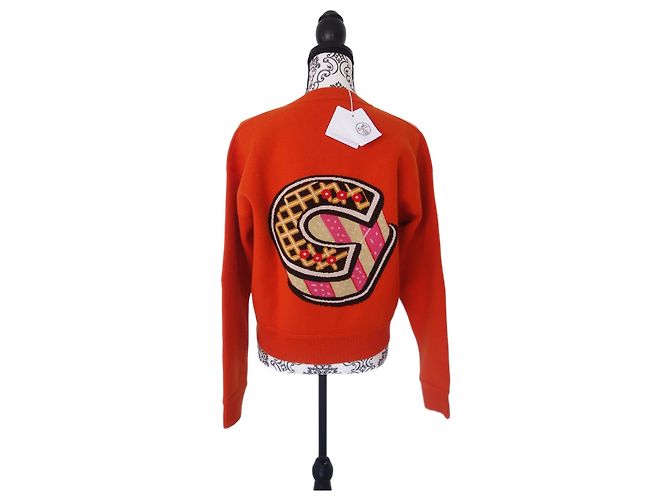 Hermès Strickjacke lustiges Eis Hermes S Orange 