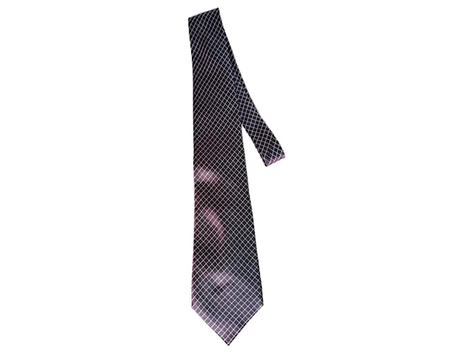 Vintage Prada silk tie in burgundy. Dark red  ref.1378900