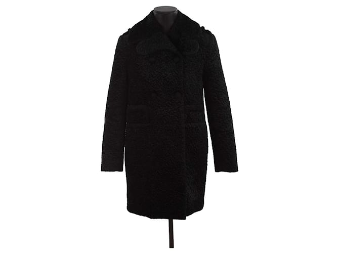 Carven Black coat Polyester  ref.1378921