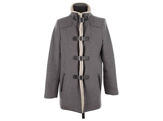 Claudie Pierlot Wool coat Grey  ref.1378925