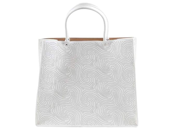 Alaïa Tote Cerf de couro Branco  ref.1378936