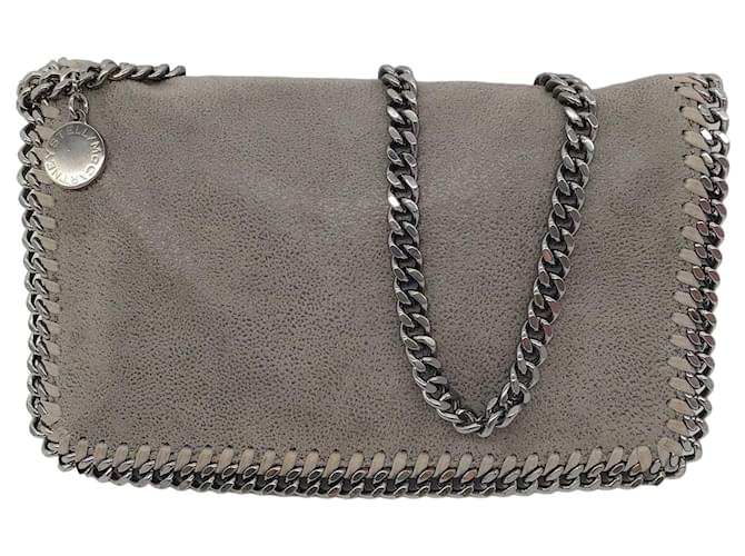 Autre Marque Stella McCartney Grey Falabella Crossbody Handbag Leather  ref.1379018