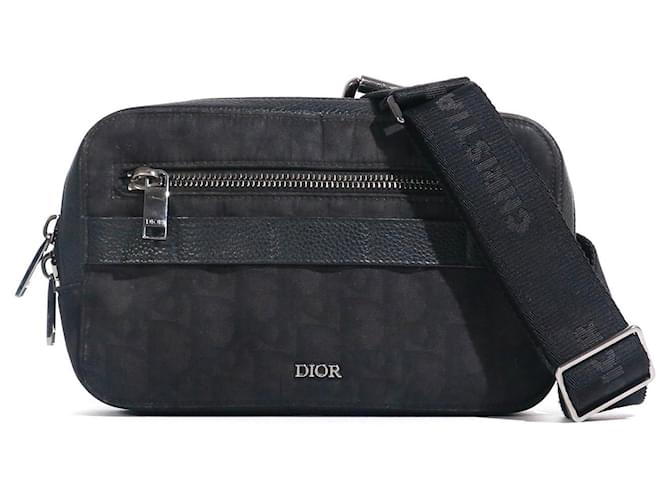 DIOR Petits sacs, portefeuilles & trousses T. Cuir Noir  ref.1379032