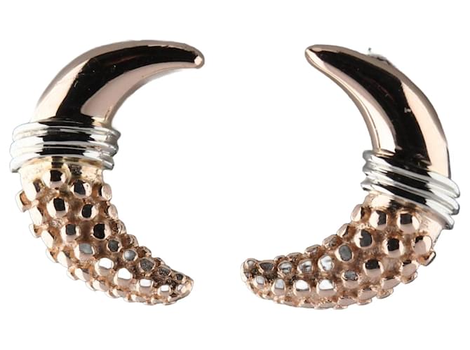 Autre Marque Boucles d'oreilles lunes vintage en or rose 14 carats Or jaune Doré  ref.1379050