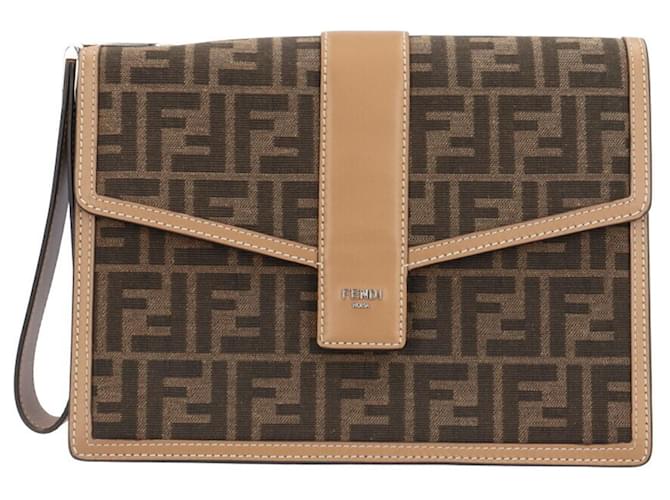 Fendi Zucca Toile Marron  ref.1379069