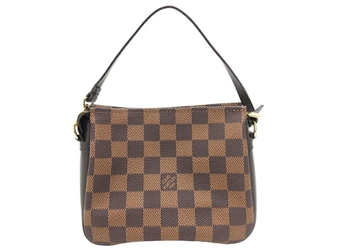 Organizer Louis Vuitton Trousse Maquillage Cuir Marron  ref.1379082