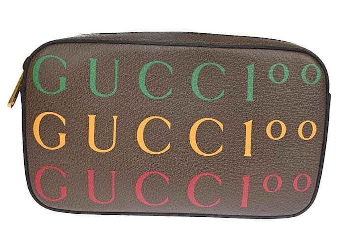 Gucci Marrom Couro  ref.1379089