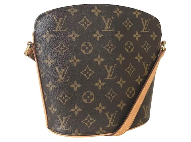 Louis Vuitton Drouot Marrone Tela  ref.1379103