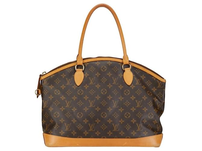 Louis Vuitton Lockit Marrone Tela  ref.1379118