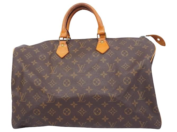 Speedy Louis Vuitton Rápido 40 Castaño Cuero  ref.1379128