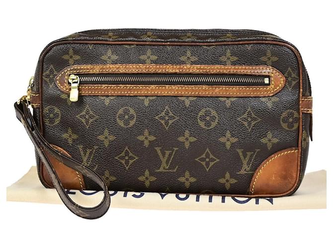 Louis Vuitton Marly Dragonne Marrone Tela  ref.1379134