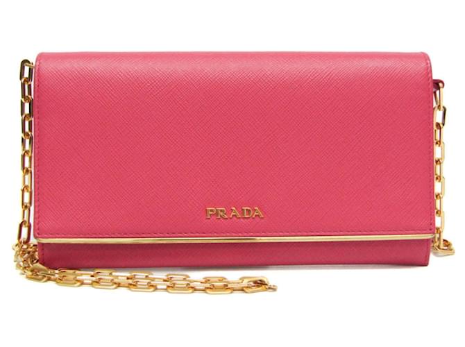 Prada Saffiano Pink Metal  ref.1379169