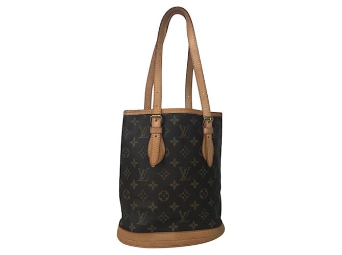 Louis Vuitton Bucket Brown Cloth  ref.1379173