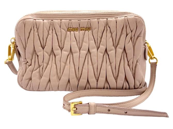 Miu Miu Matelassé Pink Leder  ref.1379222