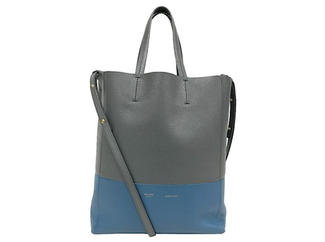 Céline Vertical Cabas Blu Pelle  ref.1379224