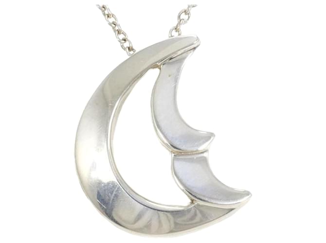 Tiffany & Co Crescent Moon Silvery Silver  ref.1379233