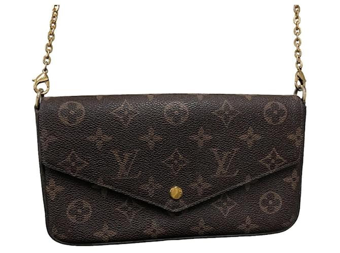 Louis Vuitton Félicie Brown Leather  ref.1379234
