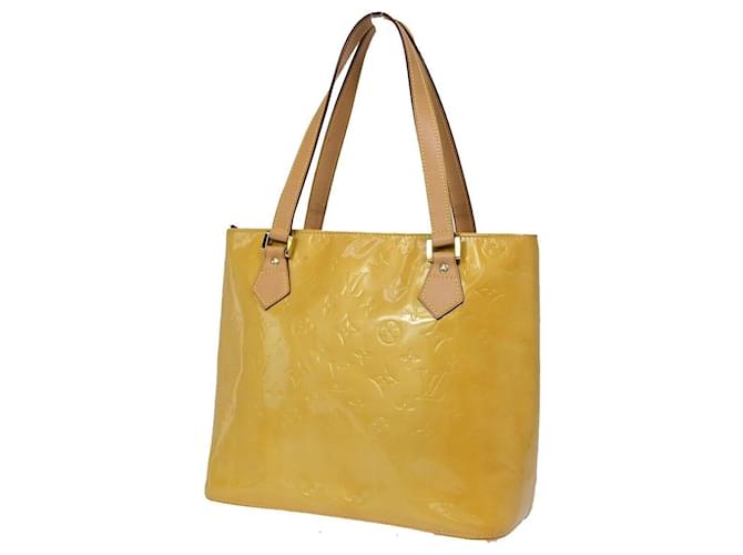 Louis Vuitton Houston Yellow Patent leather  ref.1379255